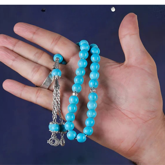 سبحة من الهولايت اللبني الطبيعي 33 حبة او 99 حبة - كود 1200