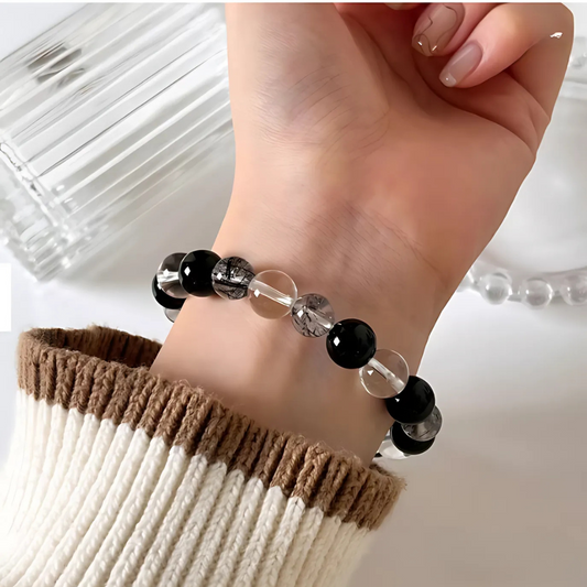 أسورة عقيق التنين مع الأونكس والكوارتز للجنسين - كود 1990