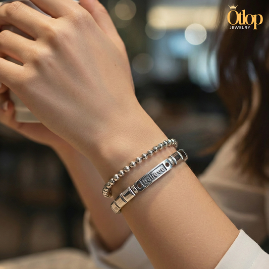 أسورتين بتصميم فريد وجديد. للجنسين، من الهيماتايت الطبيعي - كود 03336