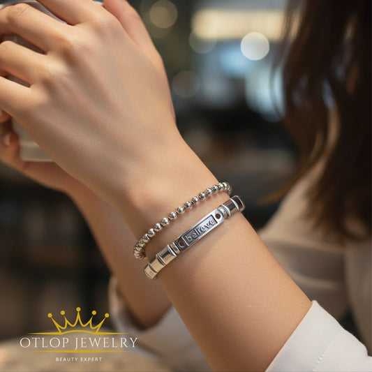 أسورتين بتصميم فريد وجديد. للجنسين، من الهيماتايت الطبيعي - كود 03336