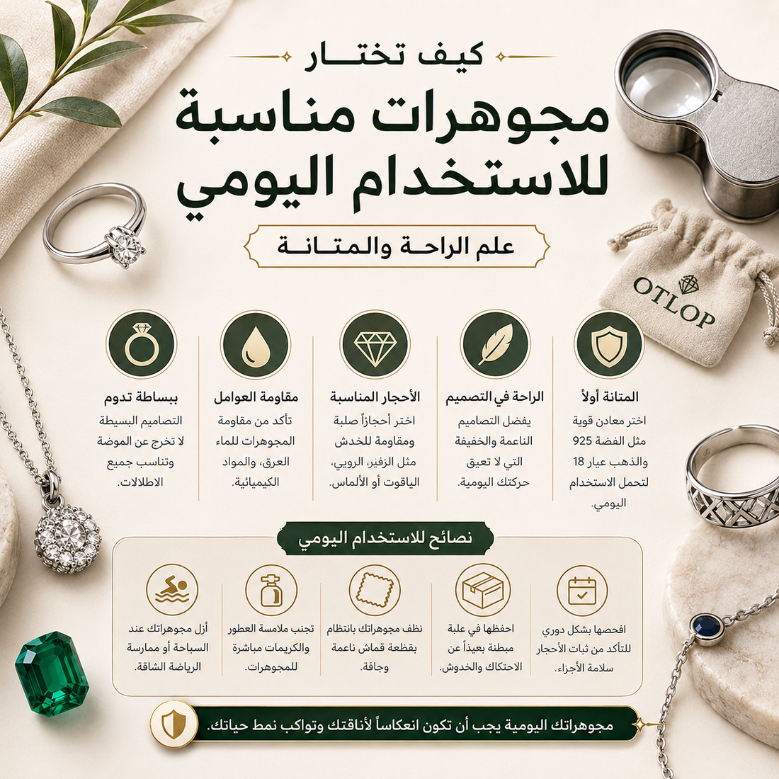كيف تختار مجوهرات مناسبة للاستخدام اليومي؟ علم الراحة والمتانة