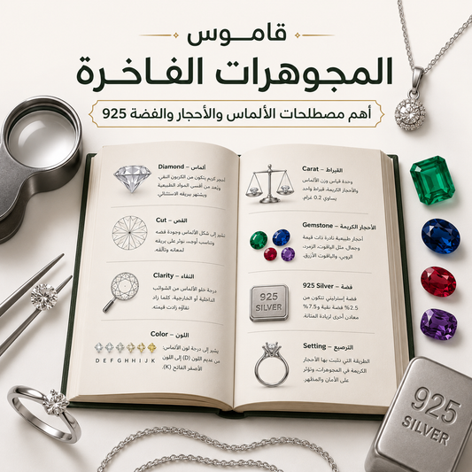 قاموس المجوهرات الفاخرة: أهم مصطلحات الألماس والأحجار والفضة 925