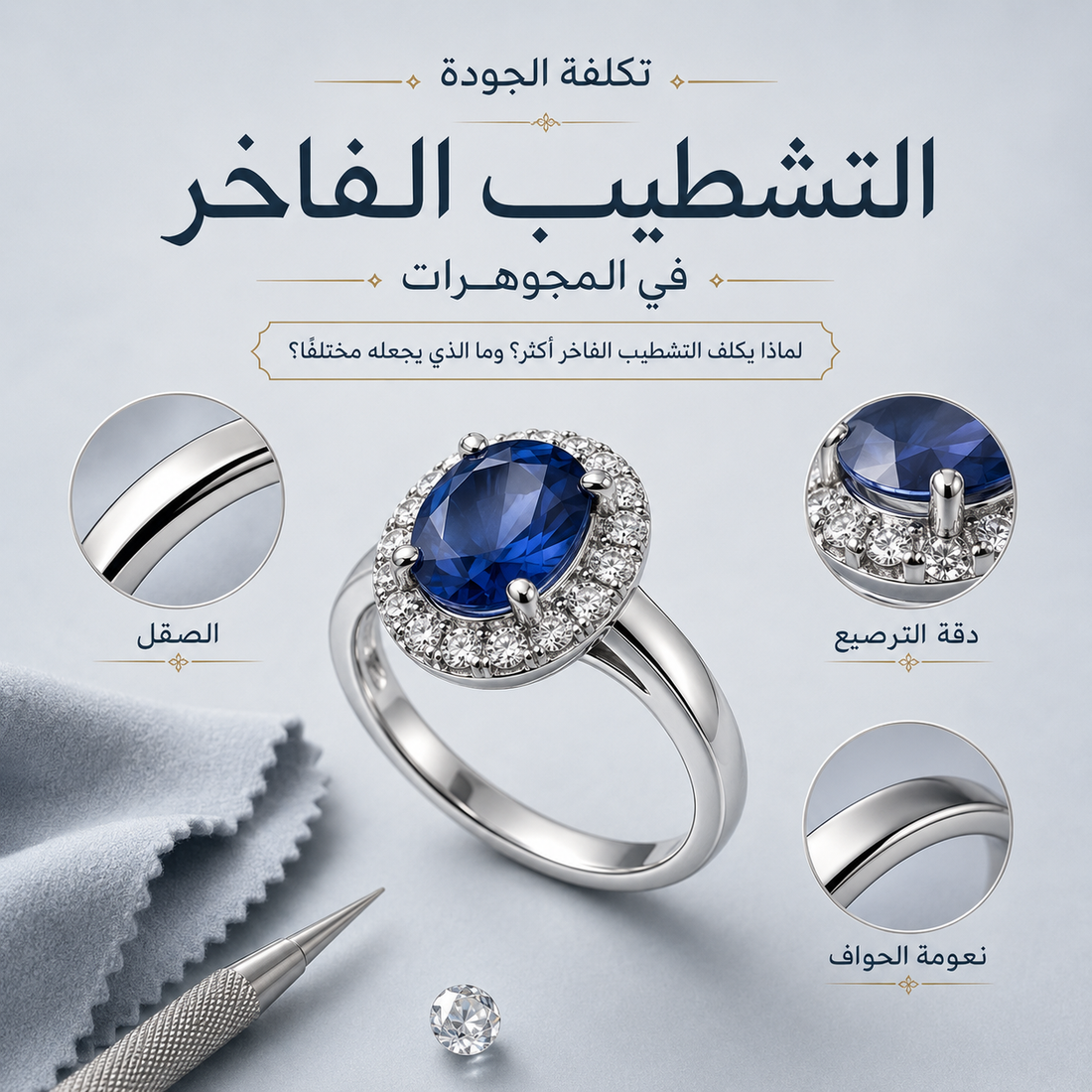 تكلفة الجوده التي لا يعرفها العميل: التشطيب الفاخر في المجوهرات