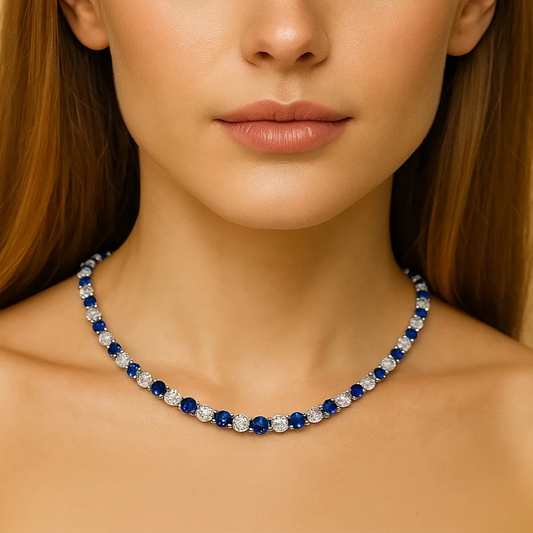 عقد من الزفير الأصلي مع  الماس. للرجال وللنساء- كود 8456