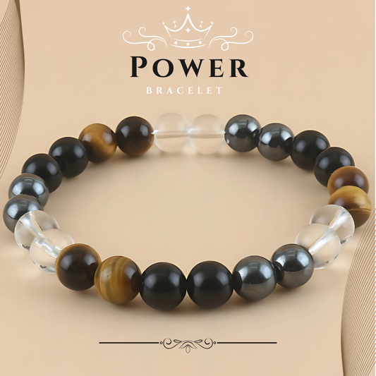 تضم مجموعه من الاحجار الكريمه الهيماتيت و التايجر آي و الاوبسيديان الاسود و الكوارتز الشفاف - كود 45