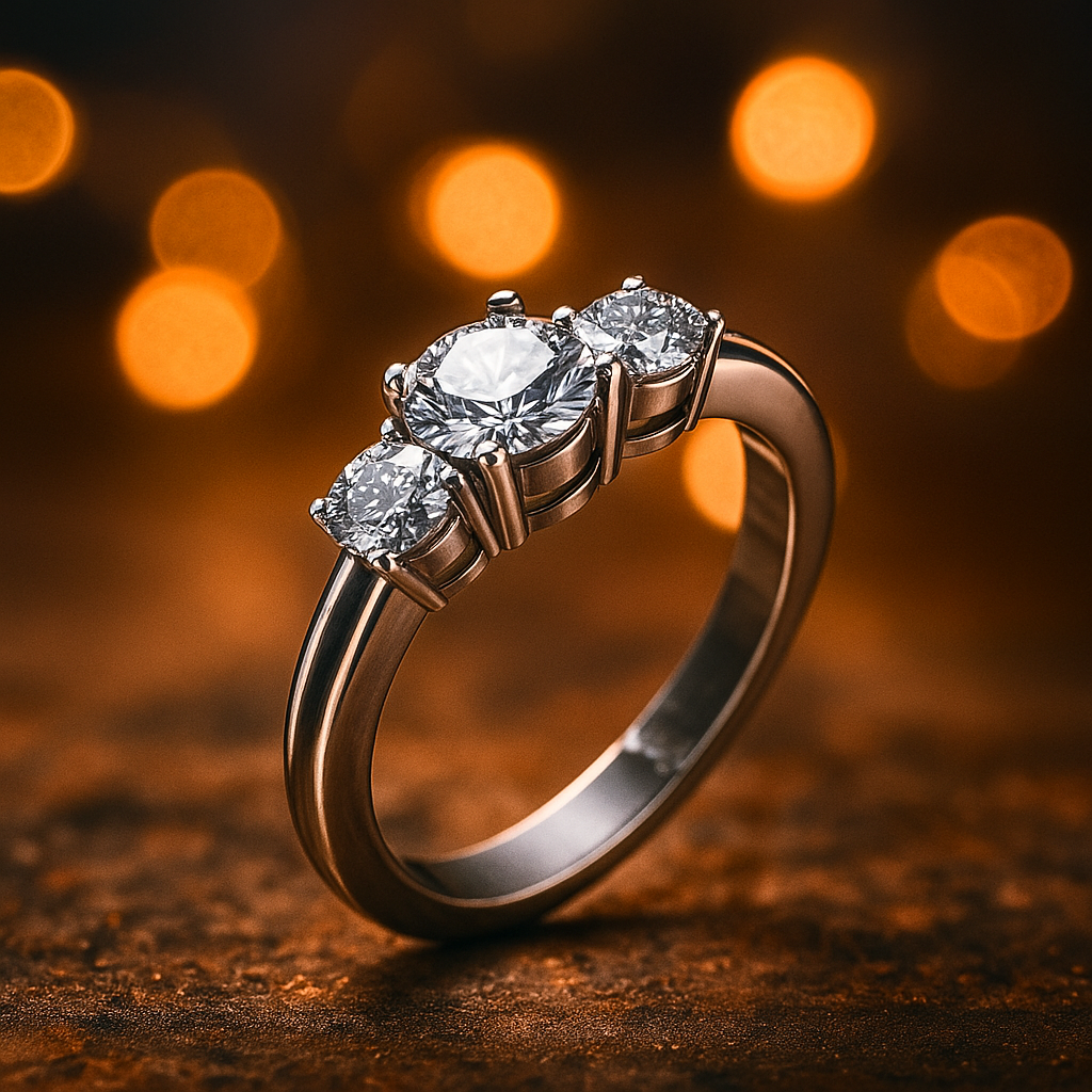 خاتم من الالماس Moissanite  هدية فاخرة للنساء، مجوهرات راقية- كود  901