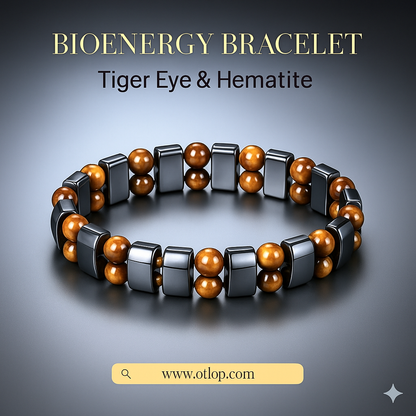 اسورة هيماتيت مع حجر العقيق الطبيعي (صفين) - كود 4800