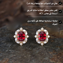 تحميل الصورة إلى المعرض، حلق ألماس موزانيت وياقوت أحمر ، سلسلة ياقوت ، مع فضة استرليني 925 ،هدية للنساء ، مجوهرات يدوية - كود 894
