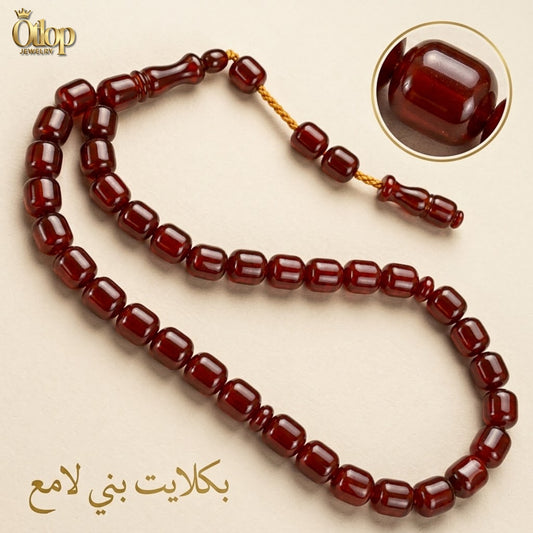 سبحة بكلايت بني لامع 33 حبة - كود 66203