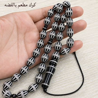 سبحة كوك مطعمة بأطواق من الفضة 925 – كود 1898