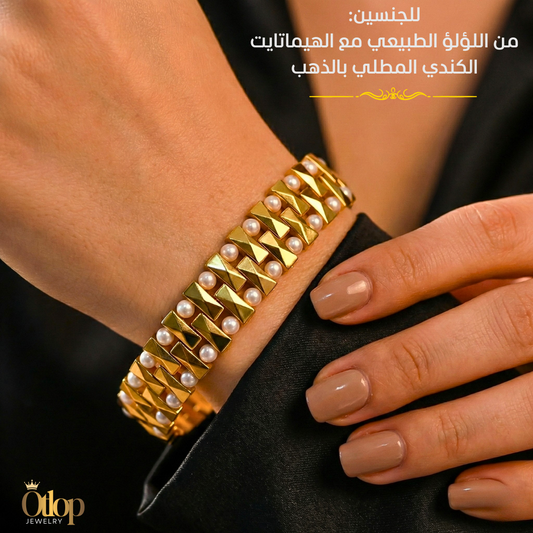 صناعه يدويه للجنسين من اللؤلؤ الطبيعي مع الهيماتايت الاصلي - كود 0627