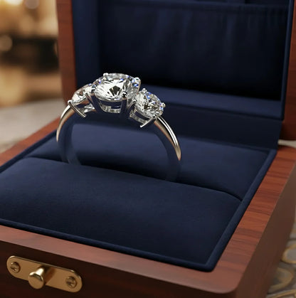 خاتم من الالماس Moissanite  هدية فاخرة للنساء، مجوهرات راقية- كود  901