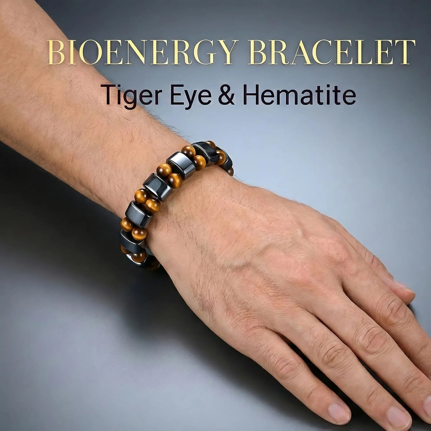 اسورة هيماتيت مع حجر العقيق الطبيعي (صفين) - كود 4800