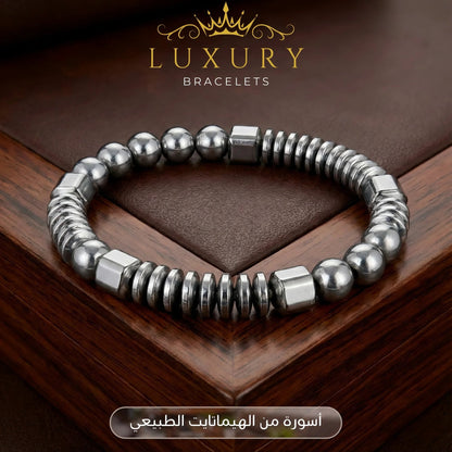 أسورة طاقة هيماتيت طبيعي | تصميم فريد | للجنسين | كود 3700