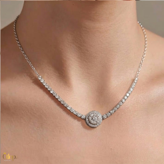 عقد موزانايت حريمي فضة ٩٢٥ - كود 29556