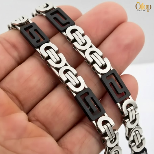 أسورة بيزنطي من الاستانلس ستيل عيار 316 تصلح للجنسين - كود 02920