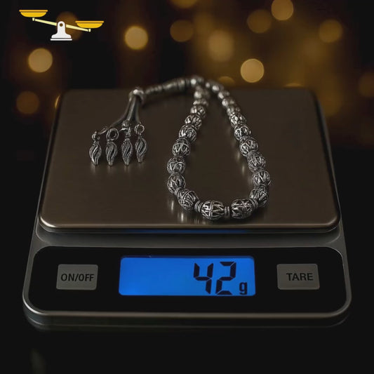 سبحه مستورده من الفضه التركي الخالصه عيار 925  - كود 127
