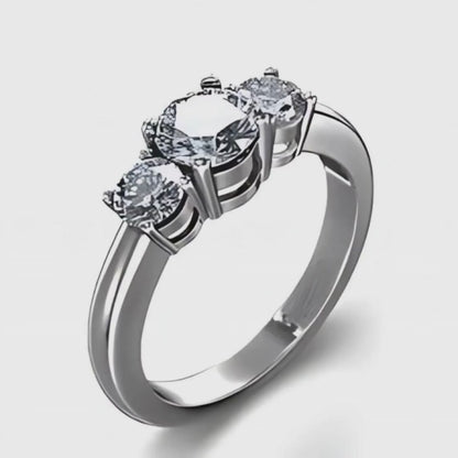 خاتم من الالماس Moissanite  هدية فاخرة للنساء، مجوهرات راقية- كود  901